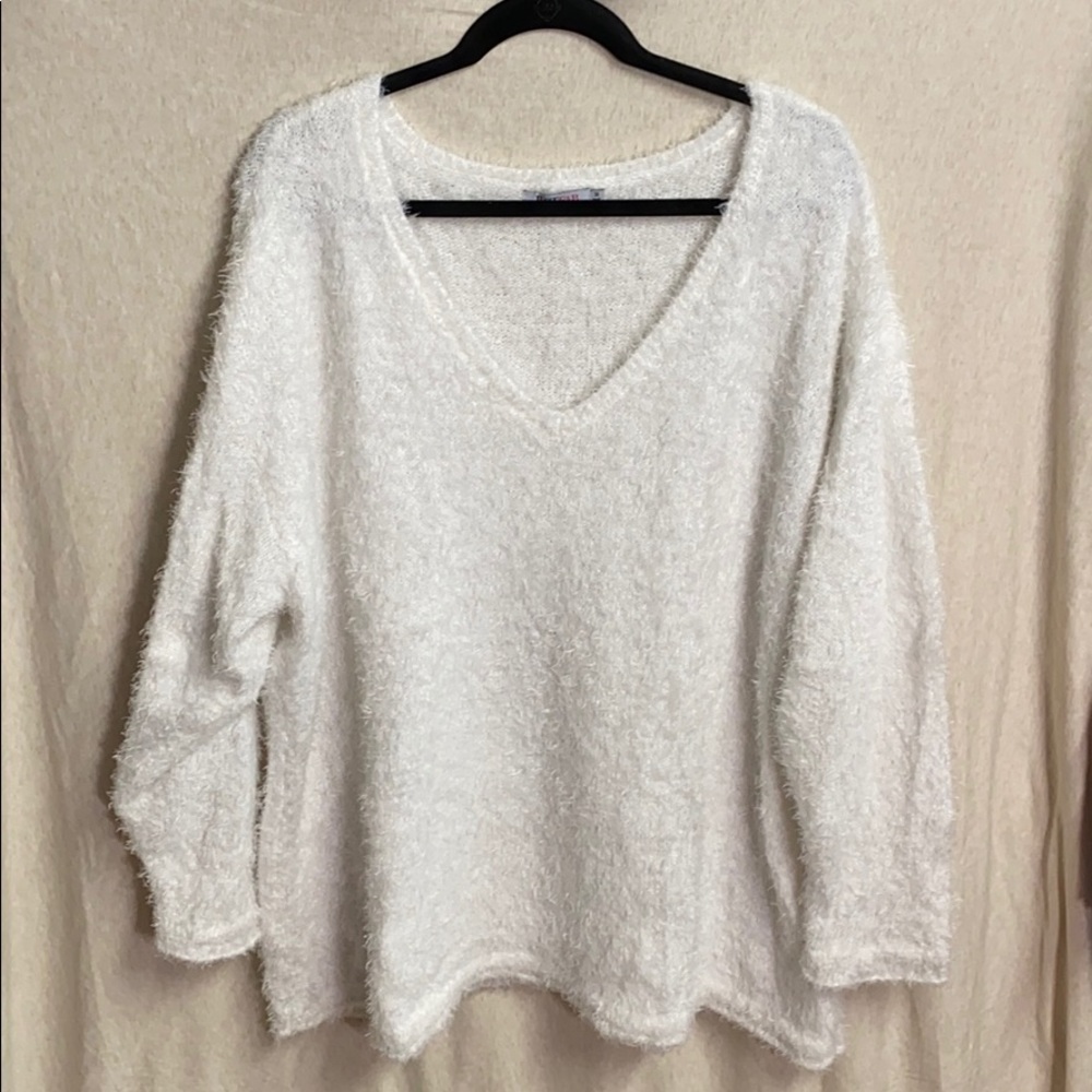 Super soft white oversized sweater